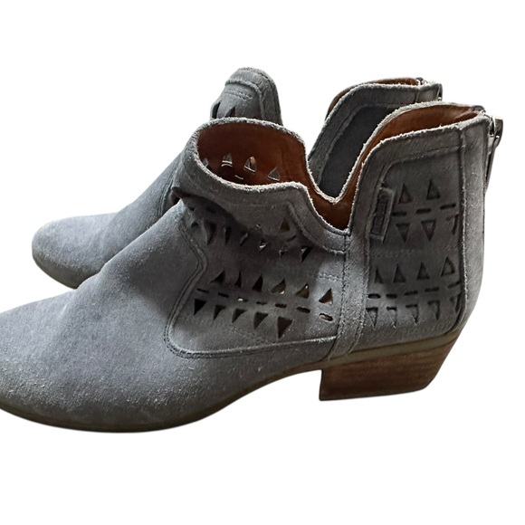 PIKOLINOS Gray Cutout Ankle Booties 39 8.5” Back zip - Picture 2 of 6